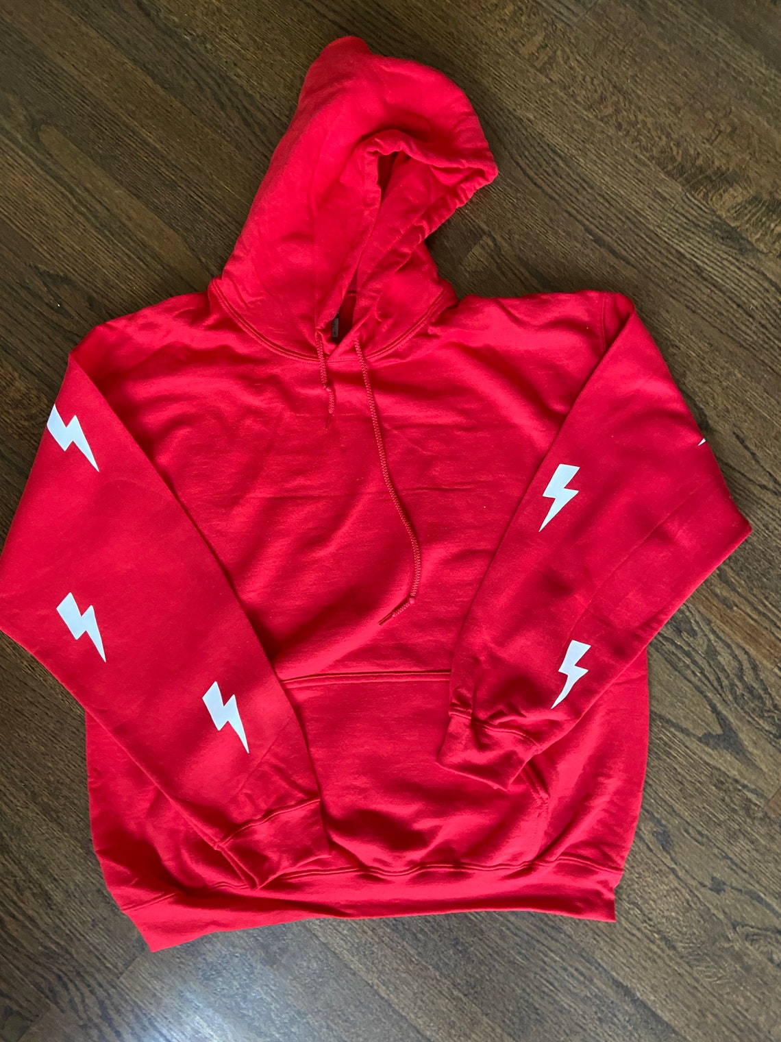 Lightning Bolt Sleeve Hoodie Etsy
