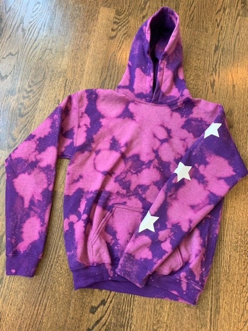 Star Bleach Dyed Hoodieyouth & Adult Etsy