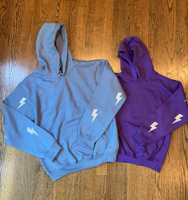 Lightning Bolt Sleeve Hoodie Etsy