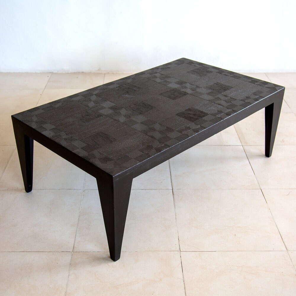 Exotic Sculpted Wood Coffee Table Etsy UK