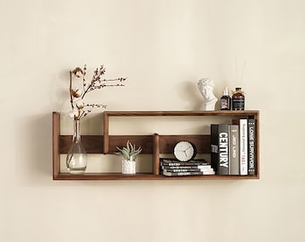 Black Walnut Floating Shelf，Housewarming Gift, Gift for the Home, Wedding Gift, House Warming Gift, Renovation Gift