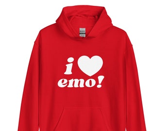 I Love Emo Hoodie, Funny I Love Boobies, Emo Clothing, Alternative Clothing, Tumblr Aesthetic, Nu Goth Style