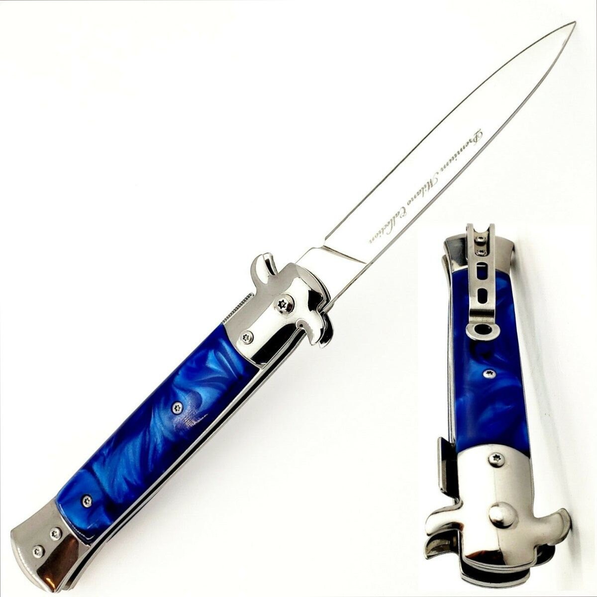 9 Italian Milano Folding Pocket Knife Spring Assisted Etsy