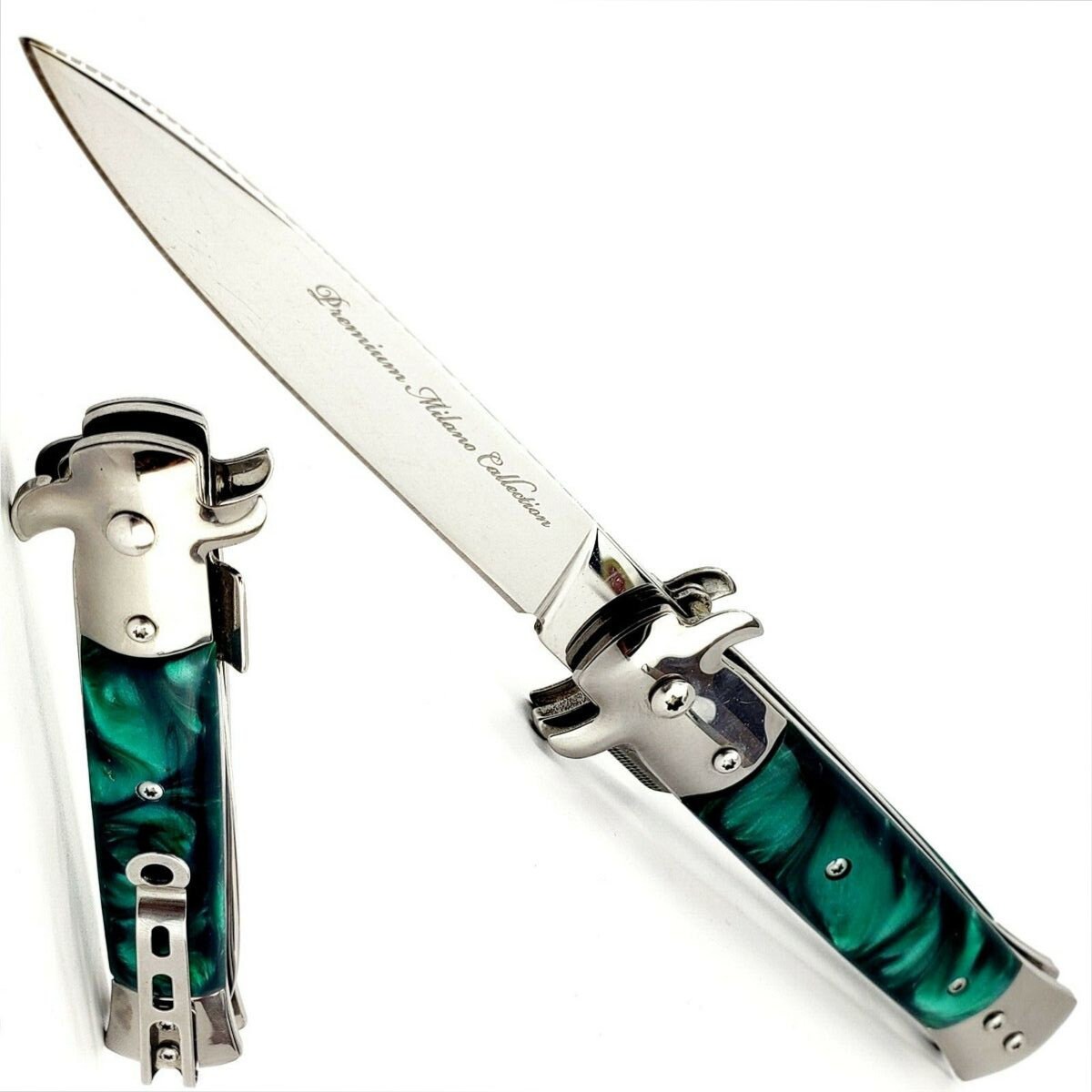 9 Italian Milano Folding Pocket Knife Spring Assisted Etsy