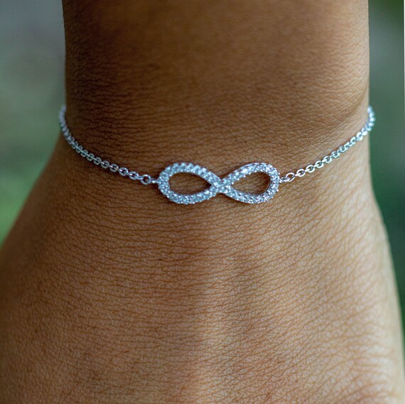 Double Infinity Bracelet,sterling Silver,figure Eight Bracelet,infinity  Friendship Bracelet,sisterhood,best Friend Bracelet,bridesmaid Gift - Etsy