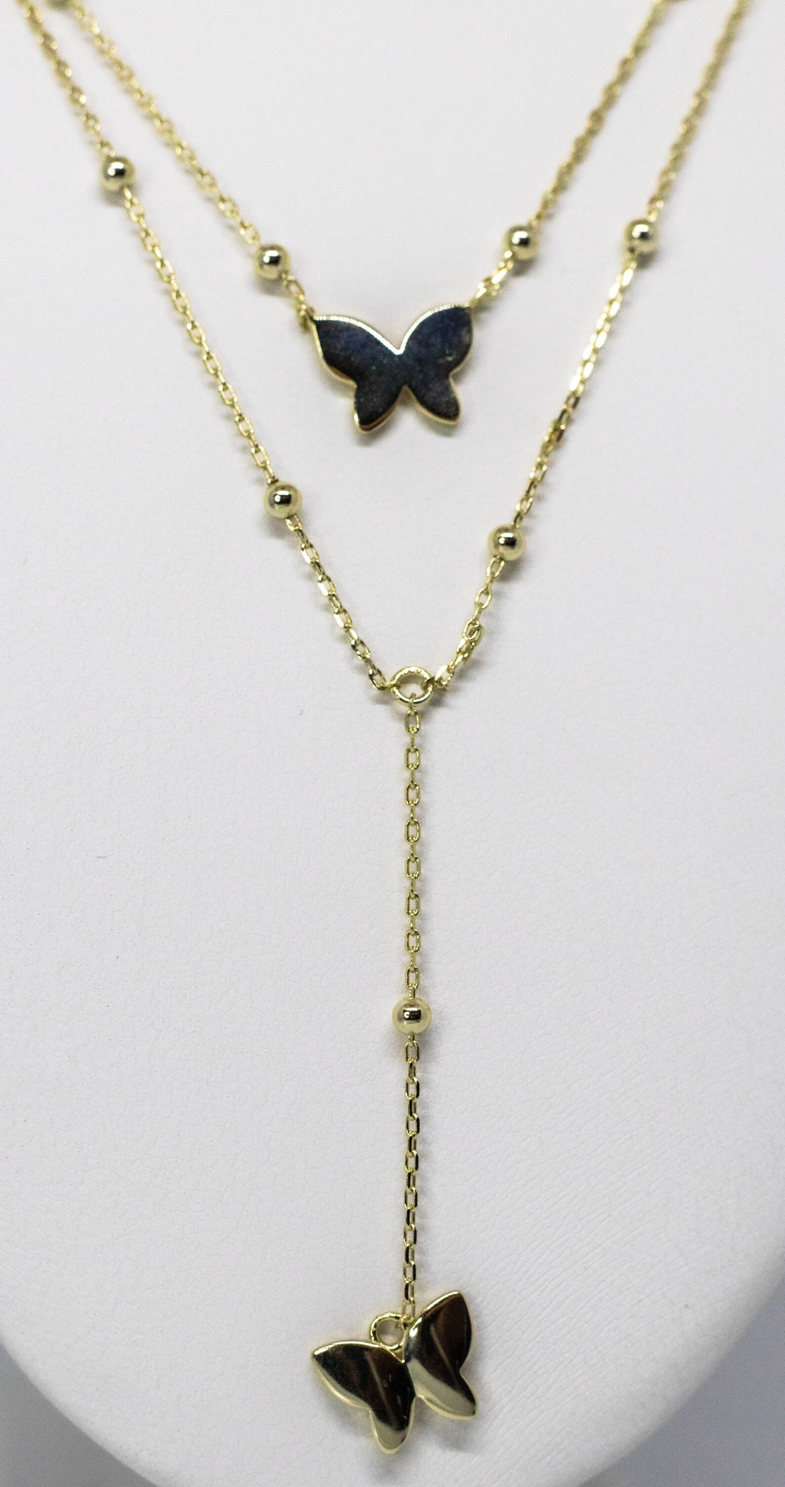 Designer collana placcata oro 1 grammo con orecchino