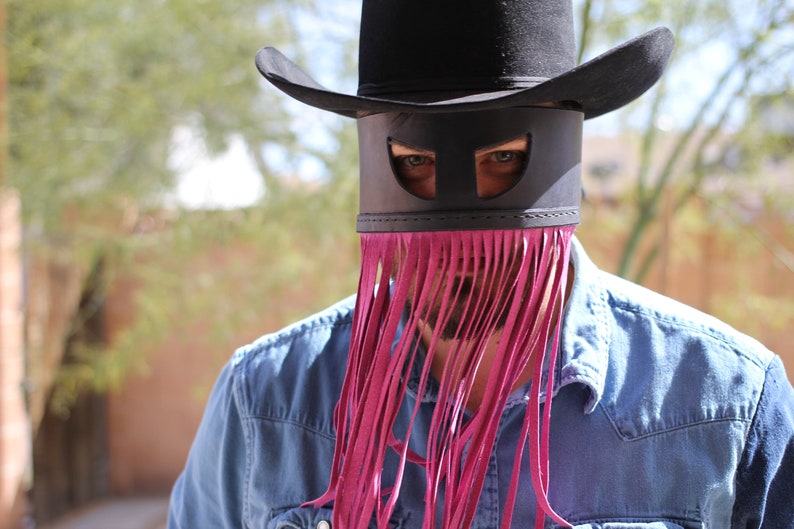 Orville Peck Cowboy Fringe Mask Etsy