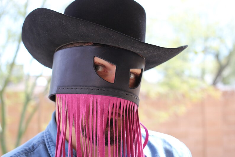 Orville Peck Cowboy Fringe Mask Etsy