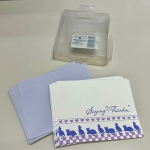 Cartes de remerciement American Greetings avec chat violet avec enveloppes - Lot de 9