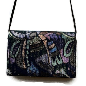 Deadstock Jacobsons Lurex Metallic-Umhänge-Clutch-Geldbörse