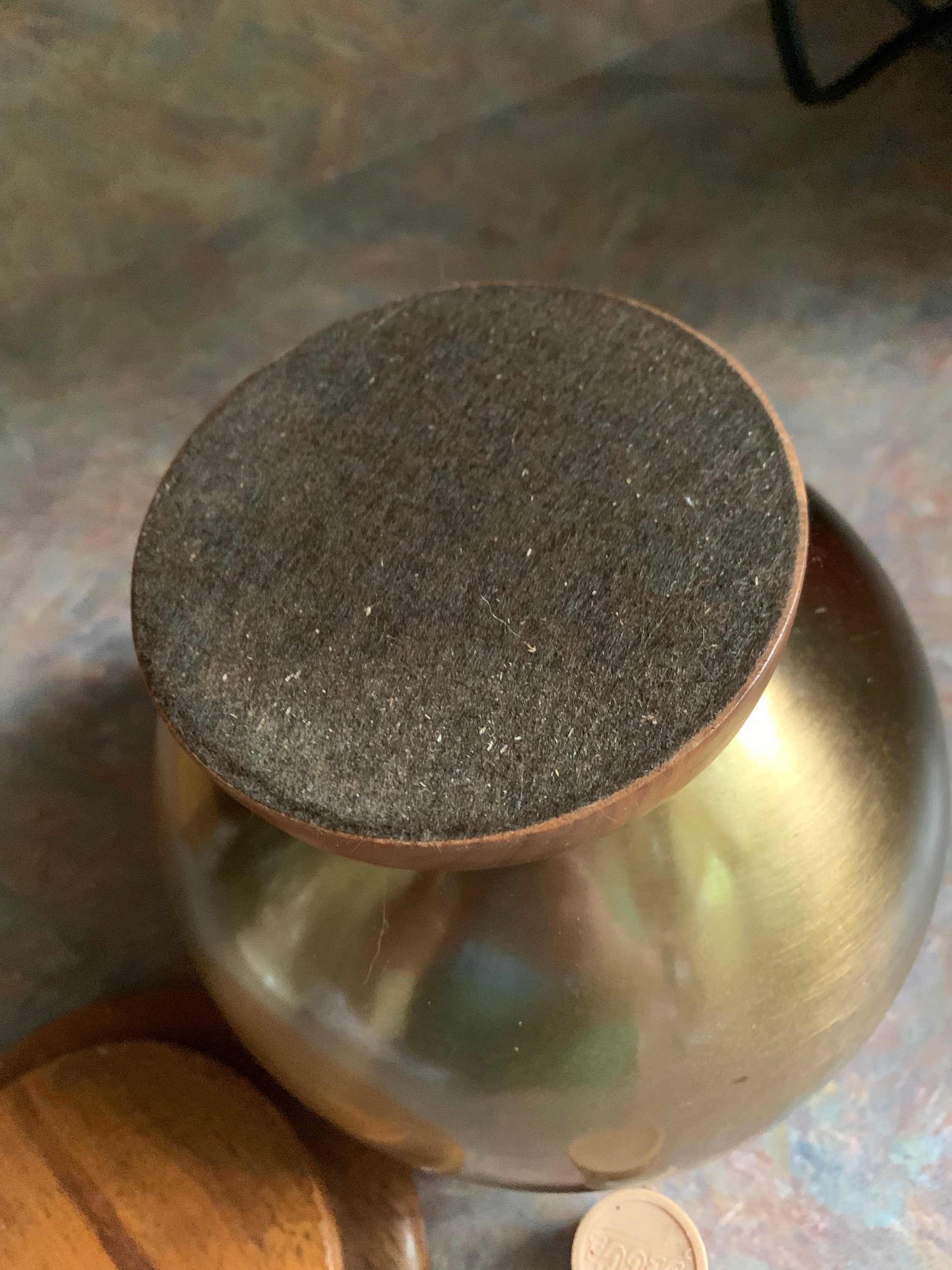 Pipe Tobacco Humidor Copper Ball With Wooden Lid & Base Etsy