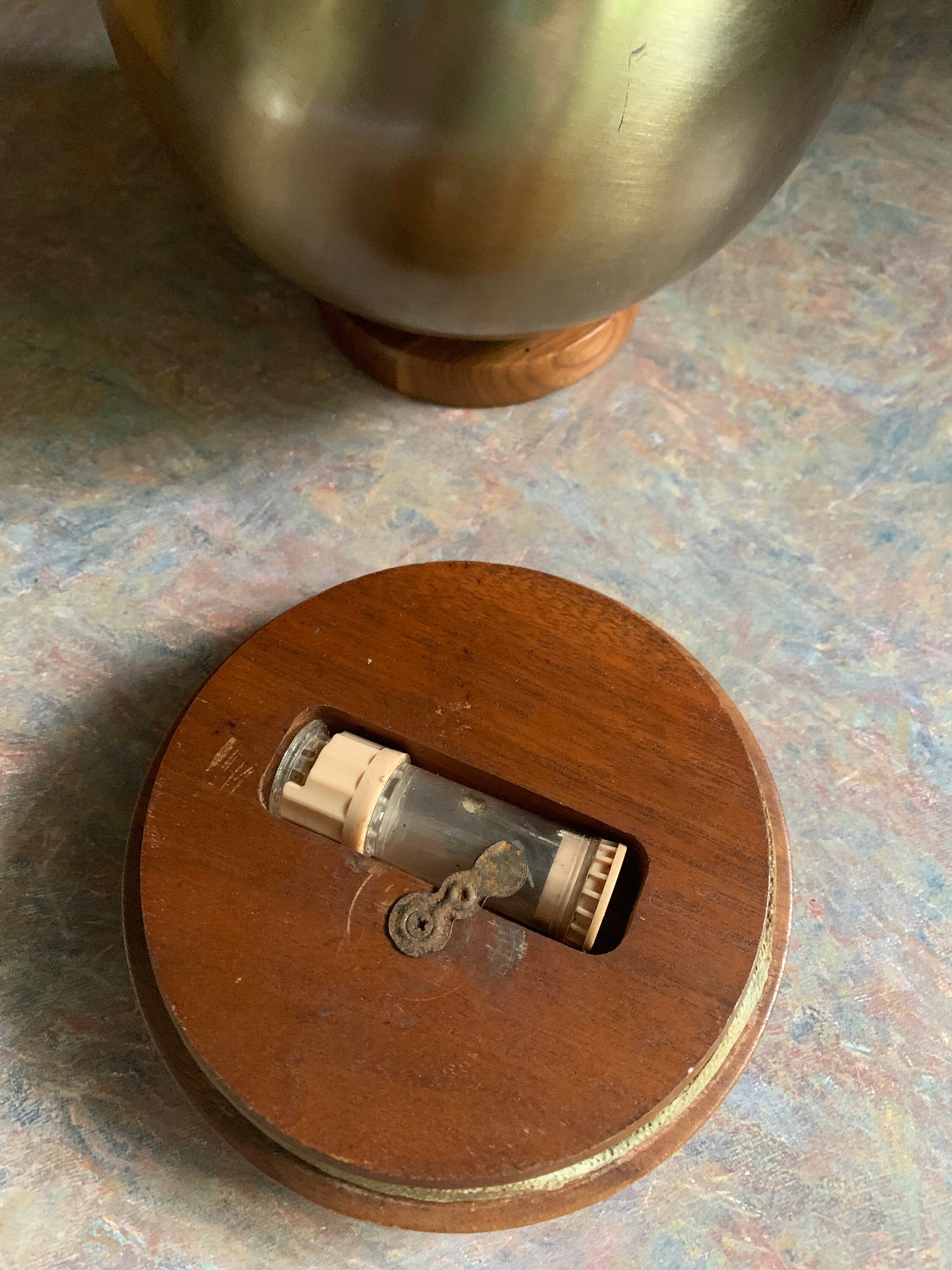 Pipe Tobacco Humidor Copper Ball With Wooden Lid & Base Etsy