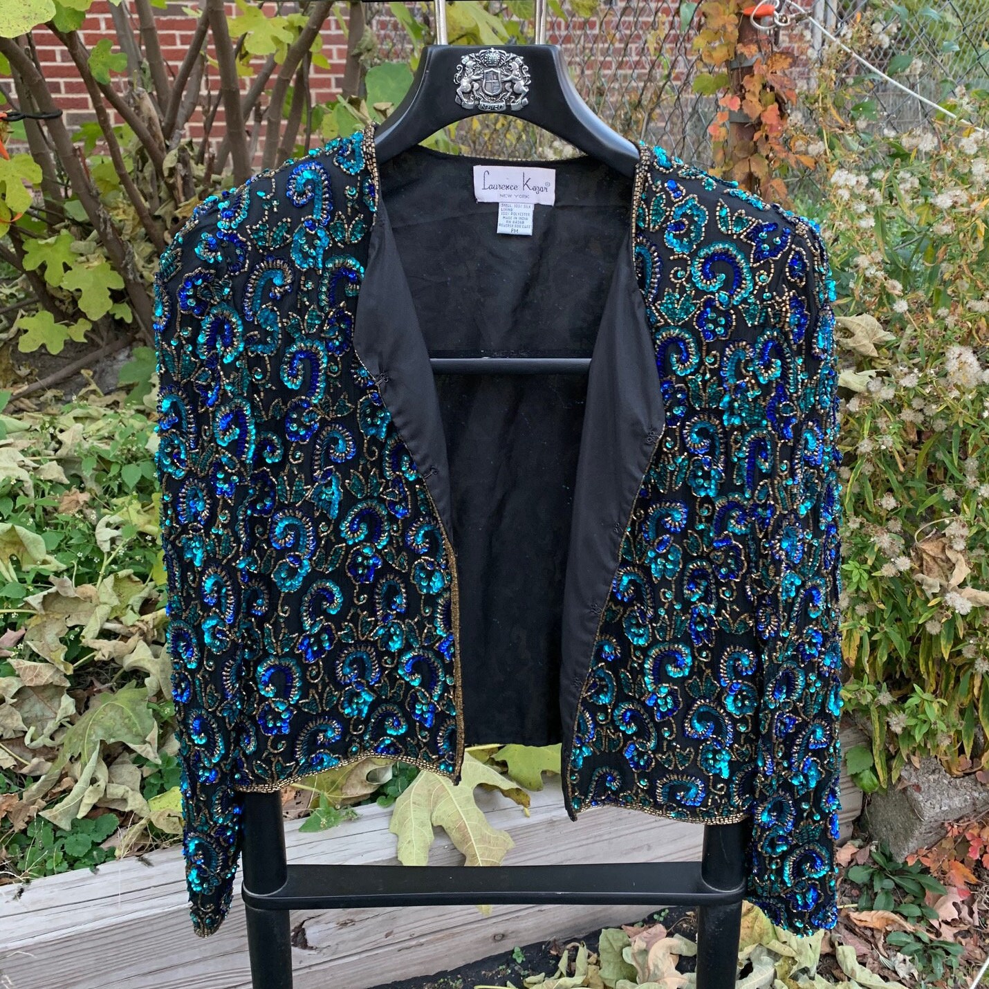Laurence Kazar Sequined Jacket w/Silk Lining Petite Medium | Etsy