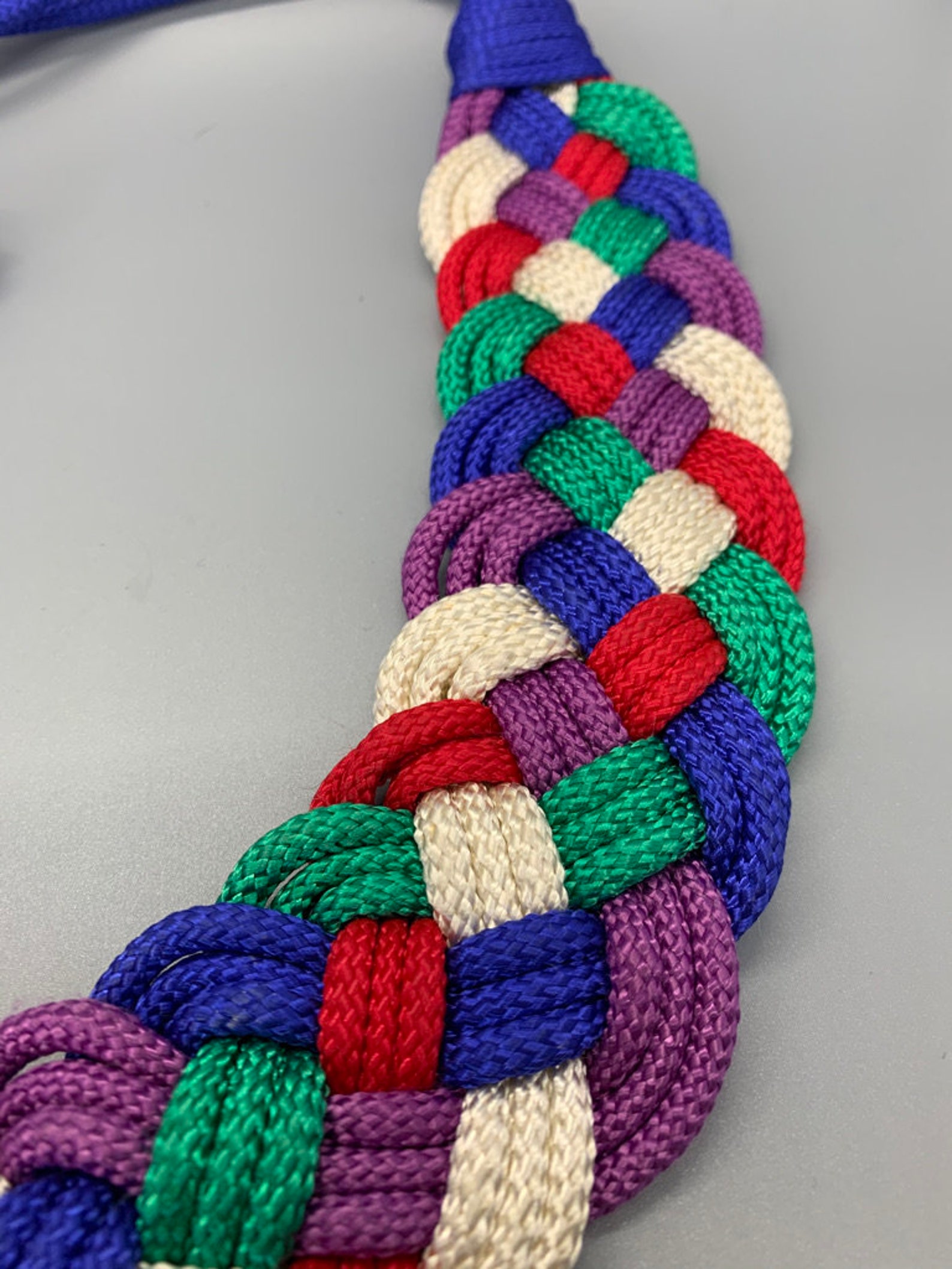 Multicolor Braided Nylon Rope Belt 2528 Waist Etsy