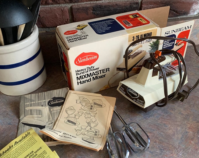 Sunbeam 5speed Mixmaster Hand Mixer ORIGINAL PACKAGING & Instructions