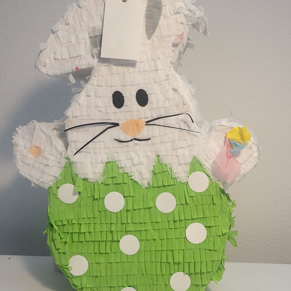 Rabbit pinata in easter egg