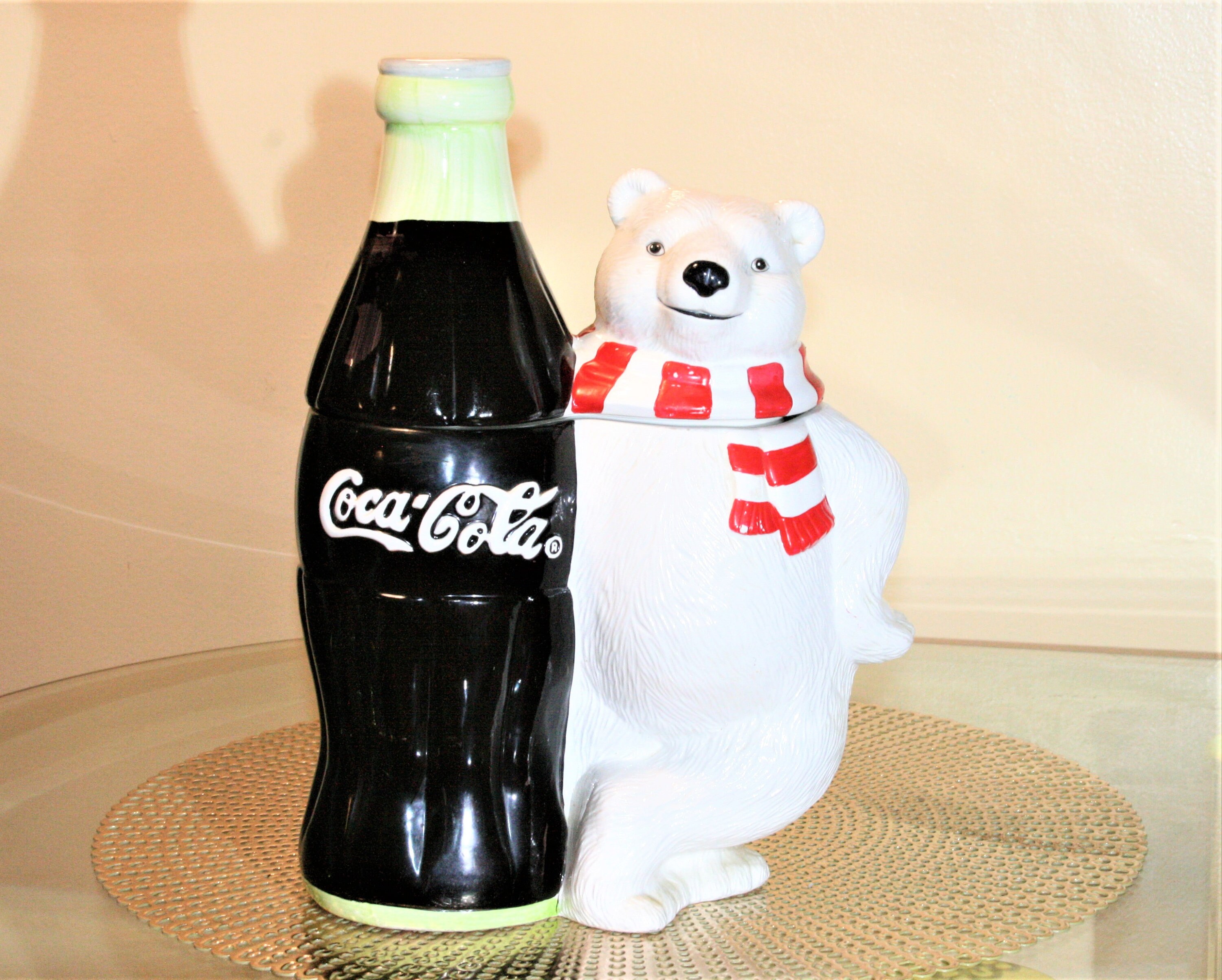 CocaCola 2004 Coke Can Polar Bear Canister Cookie Jar