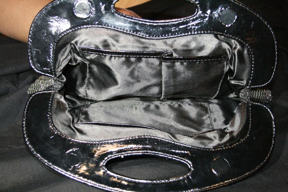 Sequined Patent Leather Handbag - image 5