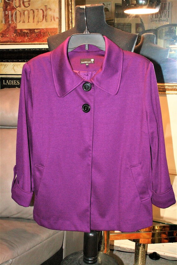 Vintage Purple Swing Jacket by Danielle B