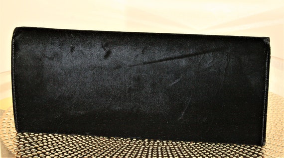 Vintage Black Velvet Clutch by Lennox - image 3