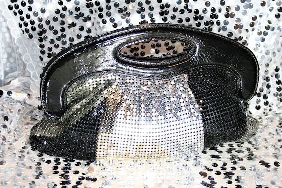 Sequined Patent Leather Handbag - image 1