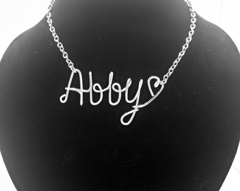 Wire Name Necklace/ Personalized Name Necklace / Customized Name Necklace / Nae Necklace / Wire Necklace