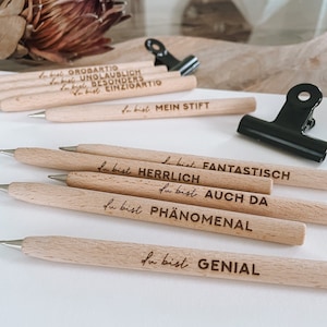 Kugelschreiber Geschenk Kompliment Stift Kollegen Wichtelgeschenk Wichteln Büro Business Holz
