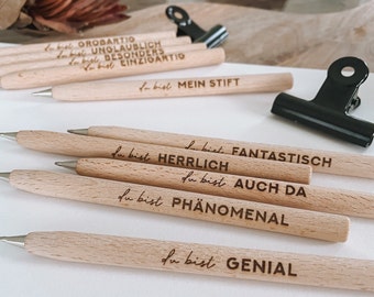 Kugelschreiber Geschenk Kompliment Stift Kollegen Wichtelgeschenk Wichteln Büro Business Holz