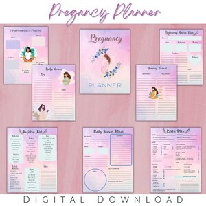 Pregnancy Planner Printable | Pregnancy Journal | Pregnancy Organizer | Pregnancy Diary | US Letter Size | Instant Download
