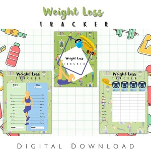 Weight Loss Tracker Printable | Weight Loss Planner | Weight Loss Journal | Weight Loss Chart | Weight Monitoring Sheet | Instant Download
