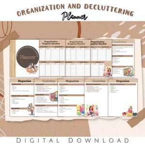 Organization and Decluttering Planner Printable | Decluttering & Cleaning Planner | Decluttering Guide |Cleaning Checklist |Instant Download