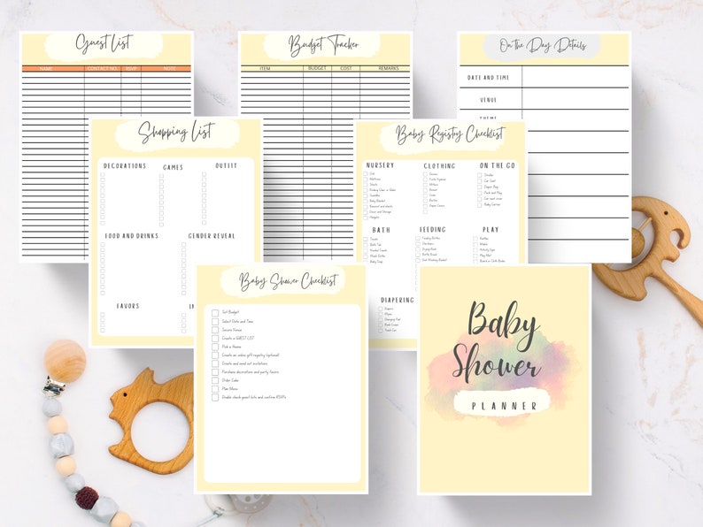 Baby Shower Planner Printable Baby Shower Complete Checklist Baby
