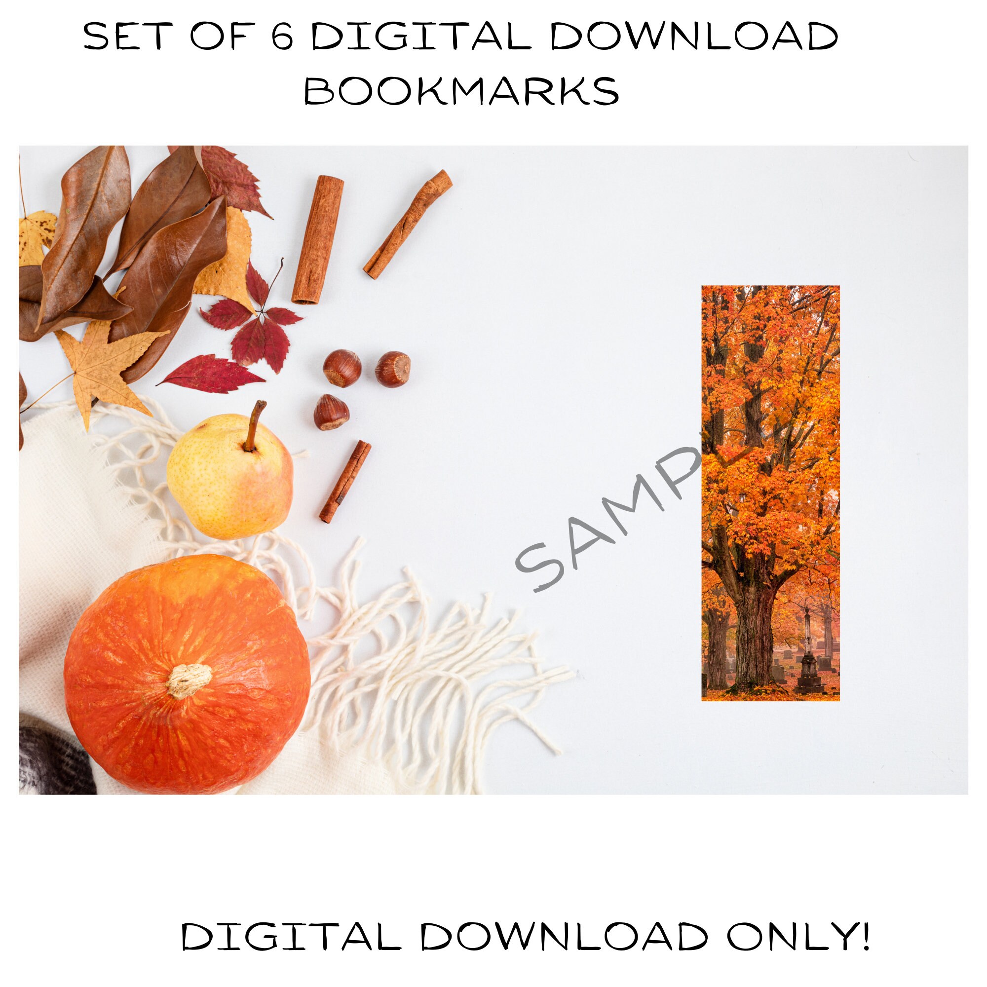 Autumn Leaves Bookmarks/ Printable /set of Six/autumn - Etsy