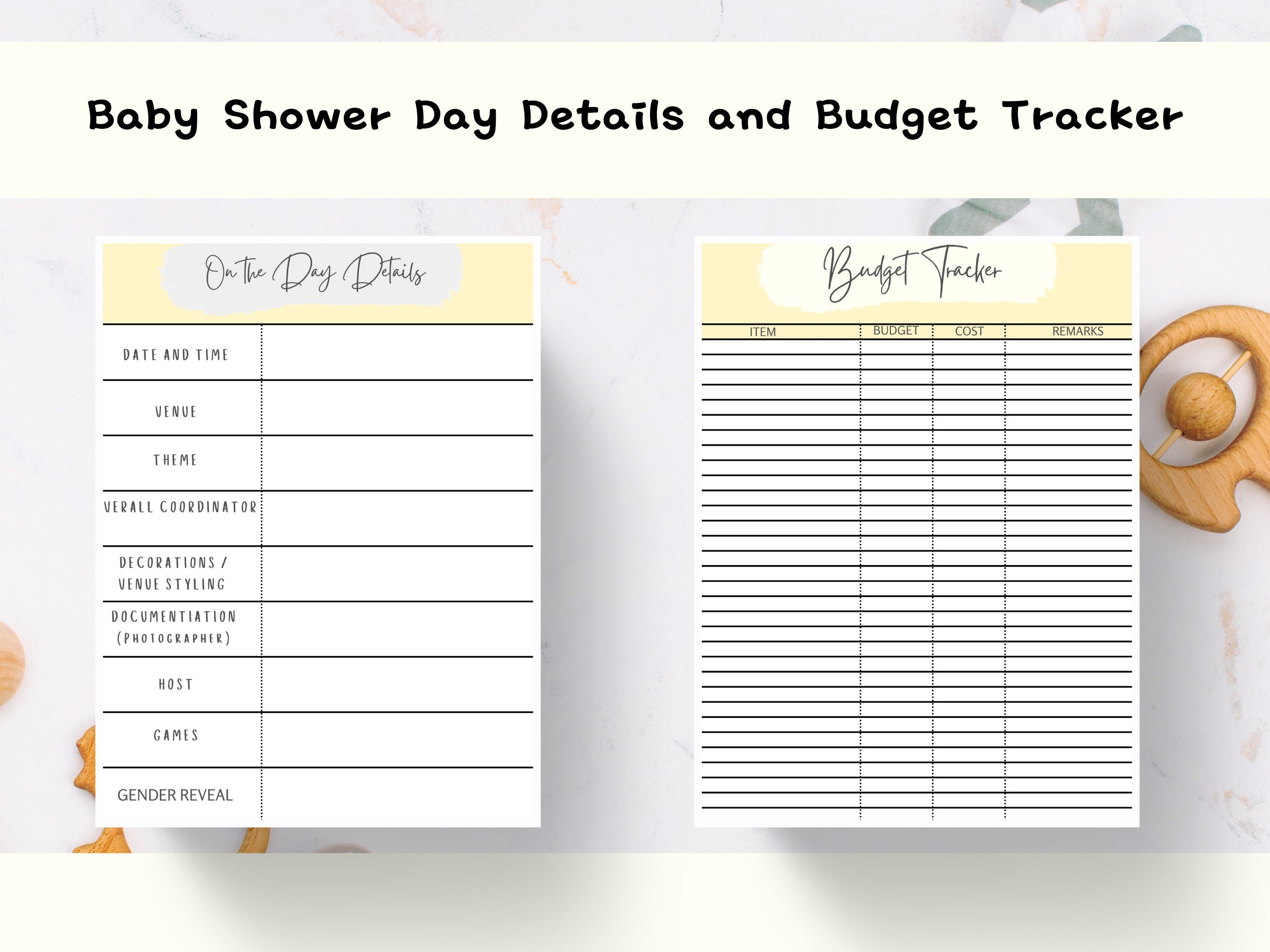 Baby Shower Planner Printable Baby Shower Complete Checklist Baby