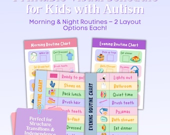 Autism Visual Schedule: Daily Routine Chart for Kids (Digital Download)