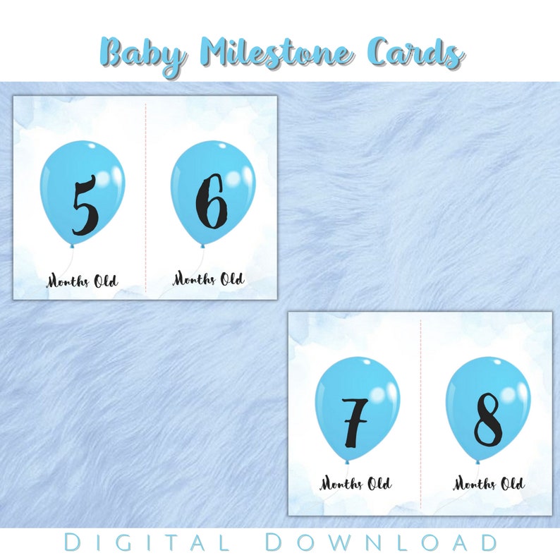 Baby Monthly Milestone Cards Printable | Monthly Milestone Cards | Baby ...