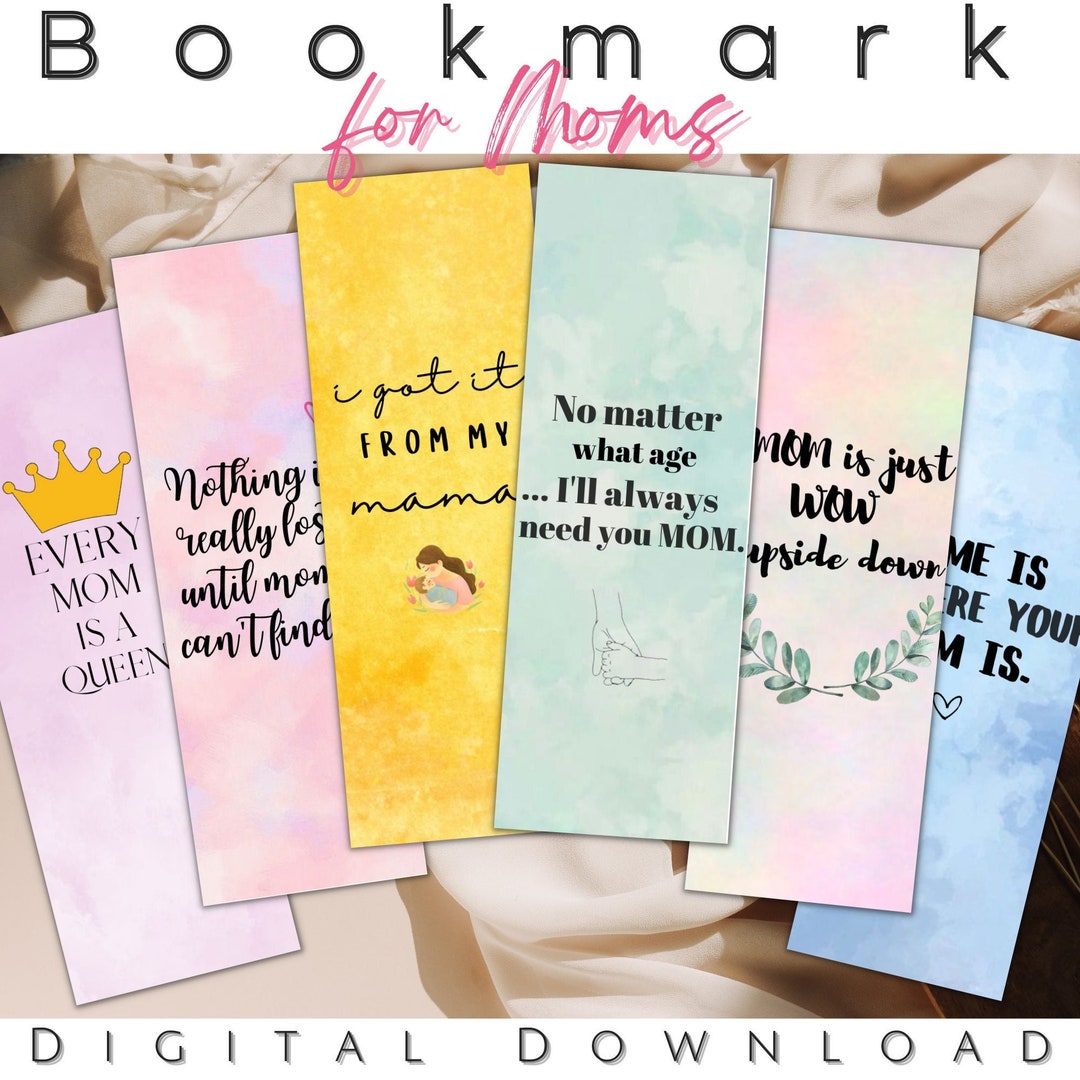 Bookmark for Moms Printable Printable Bookmarks for Wife for Mothers