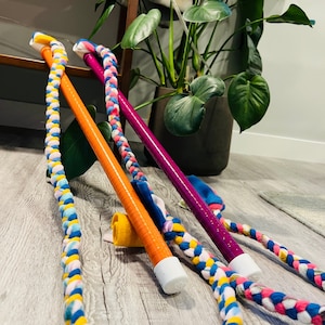 Braided Fleece Flirt pole | Dog Tug Toy | Braided Fleece Toy | Colorful Dog Toy | Flirt Pole for Dogs