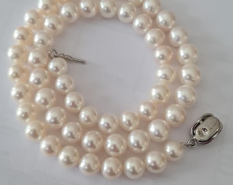 Original Genuine Japanese Biwa Lake Freshwater Pearl Necklace