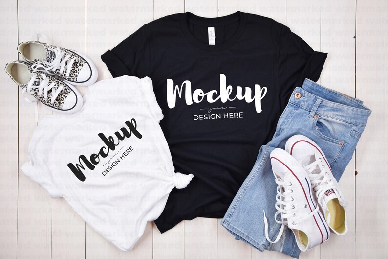 Download Black and White Tshirt mockup bundle Shirt Mock up bundle ...
