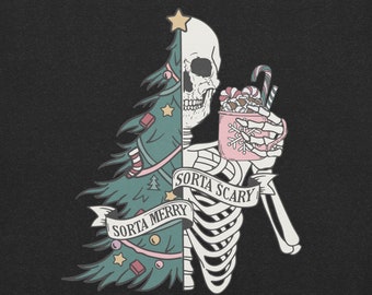 Vrolijk en eng T-shirt voor Kerstmis of Halloween