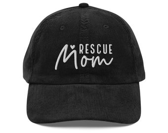 Vintage corduroy pet van Rescue Mom voor hondenmoeders