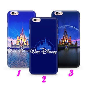 DISNEY 3 iPhone 4 5 SE 1 2 3 Gen 6 7 8 X s Max plus XR Custodia sottile ispirata ai personaggi dei cartoni animati Disney Castello di Disneyland Topolino