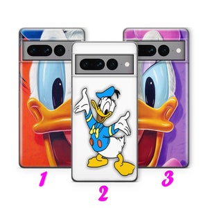 Custodia per telefono DONALD DUCK 4 per Google Pixel 6 6A 7 7A 8 8A 9 9A Pro XL ispirata al cartone animato Disney Paperina Topolino Coppia Amore Carino