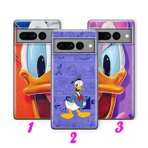 DONALD DUCK 1 Custodia per telefono cellulare per Google Pixel 6 6A 7 7A 8 8A 9 9A Pro XL ispirata al cartone animato Disney Paperina Topolino Coppia Amore Carino