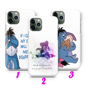 EEYORE 1 iPhone 11 12 13 14 15 16 Pro / Max / Mini / Plus Case Cover inspired by Disney Cartoon Sad Donkey I-aah Winnie Pooh Easel Tigger