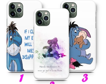 EEYORE 1 iPhone 11 12 13 14 15 16 Pro / Max / Mini / Plus Case Cover inspired by Disney Cartoon Sad Donkey I-aah Winnie Pooh Easel Tigger