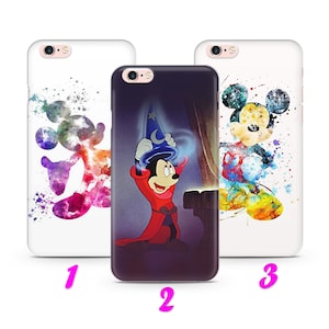 Custodia sottile per iPhone 4 5 SE 1 2 3 Gen 6 7 8 X s Max plus XR ispirata al cartone animato Disney Minnie Mouse Pluto Disneyland Castle