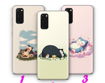 Snorlax 2 Handytasche für Samsung Galaxy S21 S22 S23 S24 S25 FE S26 Plus Ultra Edge Rand Cartoon Charakter von Ball Fight Hero