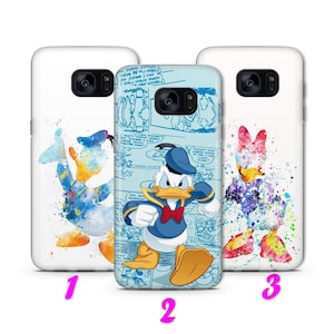Custodia per telefono DONALD DUCK 6 per Samsung Galaxy S5 S6 S7 S8 S9 Edge Plus LTE NeO Models ispirata al cartone animato Disney Daisy Duck Topolino